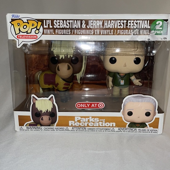 Funko Pop Television 2 Pack Parks & Recreation Jerry Gergich and Li’l Sebastian - Picture 2 of 12